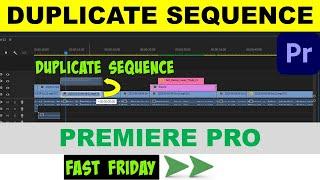How to Duplicate Sequence in Premiere Pro 2023