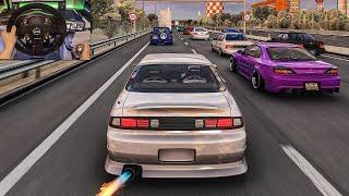 Nissan Silvia S14 & Nissan Silvia S15 Convoy - Assetto Corsa | Thrustmaster T300 RS