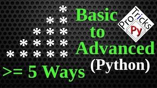 Python Pattern Program - Print Star * in Right Triangle Shape | Star Pattern | Python Star Pattern 4