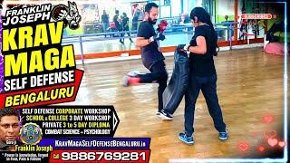 Franklin Joseph Krav Maga (Self Defense) in Bengaluru ~ Multiple Attack + Ground Spar A393 #KravMaga