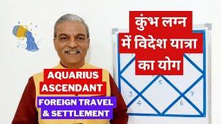 Kumbh Lagna me Videsh yatra yog in kundli - Foreign travel & settlement in AQUARIUS horoscope