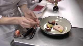 Michel Van Der Kroft prepares a signature dish with foie gras and eel at 't Nonnetje