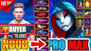 Free Fire *MEGA BUYER* account 50k diamonds  - look how it became