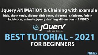 Class-5| Best Jquery Tutorial | Jquery Animation Function | Hide | Show | Toggle | Fadein | Animate