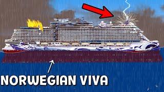 Norwegian VIVA Ship with NPC's VS Storm and Bombs | Floating Sandbox