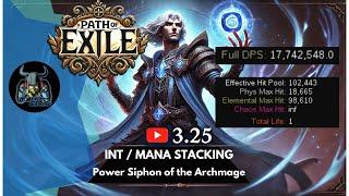 [POE 3.25] Int/Mana Stacking Power Siphon of the Archmage Locus Mine Hierophant