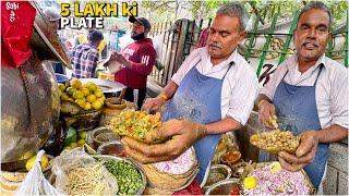 80 Rs Delhi के MOST HYGIENIC Pani wale Chole Kulche | Street Food India