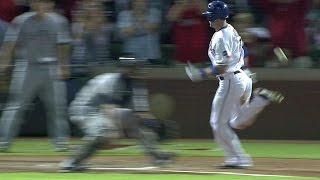 Gentry hits an inside-the-park home run