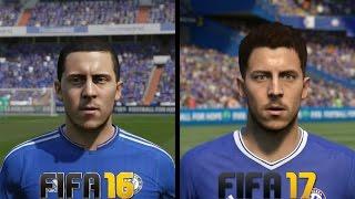 FIFA 17 vs FIFA 16 Chelsea Faces Comparison