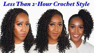 Boho Curly Crochet Braids Installation - Super Easy Style in under 2 Hour!! Very Versatile!