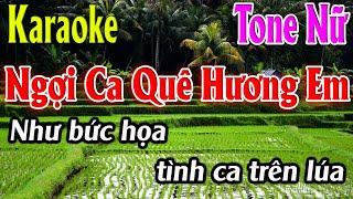 Ngợi Ca Quê Hương Em Karaoke Tone Nữ Karaoke Lâm Organ - Beat Mới