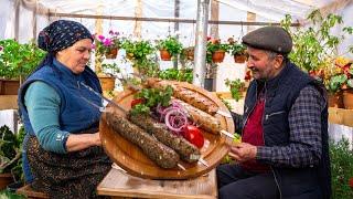 Lula Kebab - Traditional Azerbaijani Dish, Cooking on Nature