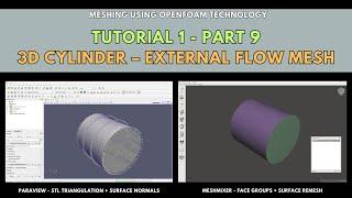 Meshing with snappyHexMesh | Tutorial 1-Part 9 | 3D Cylinder – External flow mesh