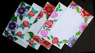 5 Border Designs/Border Design Making Ideas for Project/Quick and Easy Border Design for Project