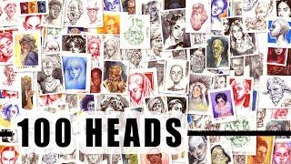 100 Heads in 10 Days - Tips + Thoughts on  Portraits #100HeadsChallenge #Meds100Heads