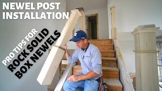 Setting BOX NEWEL Posts | Layout & Installation TRICKS!!!