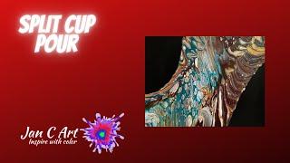 Quick Split Cup Pour Acrylic Pouring Fluid Art Tutorial