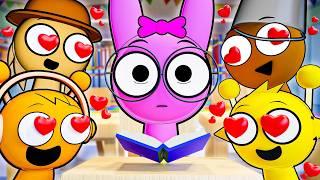 OREN LOVES PINK at SCHOOL?! Incredibox Sprunki Animation