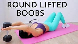 ROUND LIFTED BREASTS 3 WEEK CHALLENGE, intense chest workout with dumbbells
