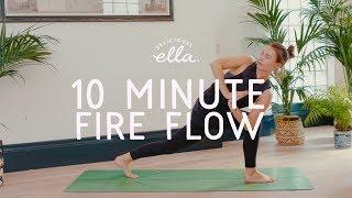 A Sweaty 10 Minute Fire Flow | Deliciously Ella Yoga