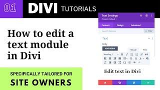 How to Edit a Text Module | Divi Tutorial for Beginners