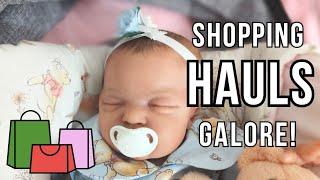 SHOPPING HAULS GALORE!!! With Reborn Baby Genevieve (Premie Rosie sculpt by Laura Lee Eagles)