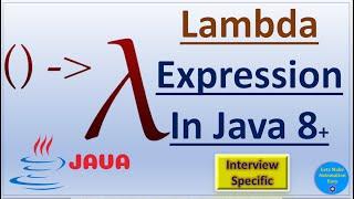 Lambda Expression In Java 8+ | Pradeep Nailwal