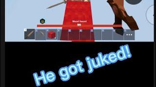 He got juked! Roblox bedwars