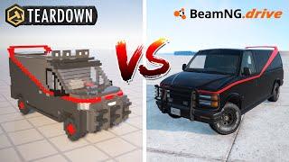 Teardown A-Team VAN vs BeamNG Drive A-Team VAN