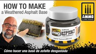 How to make Weathered Asphalt Base / Cómo hacer una base de asfalto desgastada.