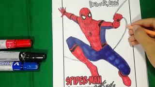 SPIDERMAN HOMECOMING Look Surprise Coloring Pages SAILANY Coloring Kids