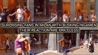 EKI - SURPRISING FANS IN MILAN WITH BUSKING/NGAMEN