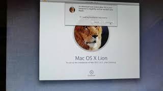 can't reinstall Mac os x lion "an error occureed while preparing the installation..."