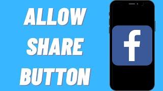 How To Allow Share Button On Facebook Post | Make Facebook Post Shareable