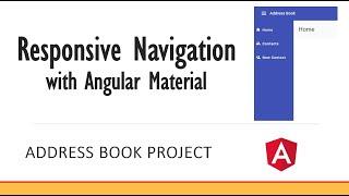 Responsive Navigation with Angular Material. Address Book project.