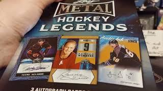 3 autographs per box!! Opening 2024 Leaf Metal hockey legends hockey card box