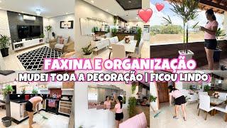 FAXINA E ORGANIZAÇÃO | Cuidei das Plantinhas | MUDEI A DECORAÇÃO + FICOU LINDO 