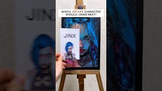 I DRAW #ARCANE CHARACTERS IN REAL LIFE DID YOU FIND SYMBOL? WHOM SHOULD I DRAW NEXT️ #art #jinx