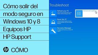 Cómo salir del modo seguro en Windows 10 y 8 | Equipos HP | HP Support