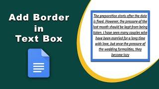 How to add border to a text box in google docs