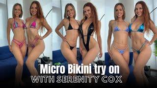 HOT Micro Bikini Try on Haul with Serenity Cox in 4K I Marina Valmont