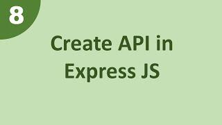 Mern Stack - How to create API in Express JS