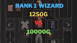 WIZARD BUILD : 1250 G vs 5000 G vs 10000 G BUILD | Rank 1 Wizard | Dark and Darker