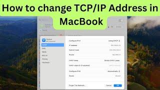 Change IP Address in a MacBook Pro