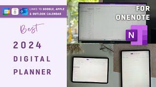 Best 2024 OneNote Digital Planner for Windows, Mac, iPad & Android | 2024 Planner setup