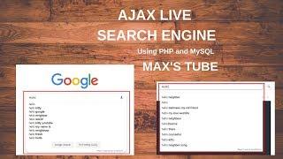 Ajax Live Search Engine  with PHP and MySQL | Max's Tube