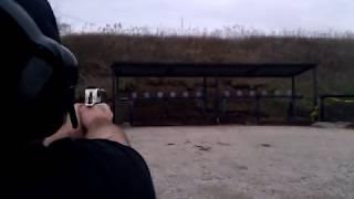 Shooting steel plates with my Desert Eagle 50 Cal (1 shot, 4 plates)