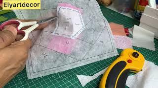 CRAZY desenvolvido com FOUNDATION - Técnica de Patchwork