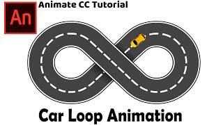 Car Loop Animation |Motion Guide| Adobe Animate CC Tutorial