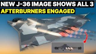 New J-36 Image Shows All Three Afterburners Engaged